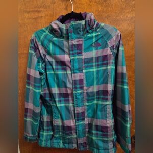 The North Face Kids Plaid Jacket - Teal and Purple